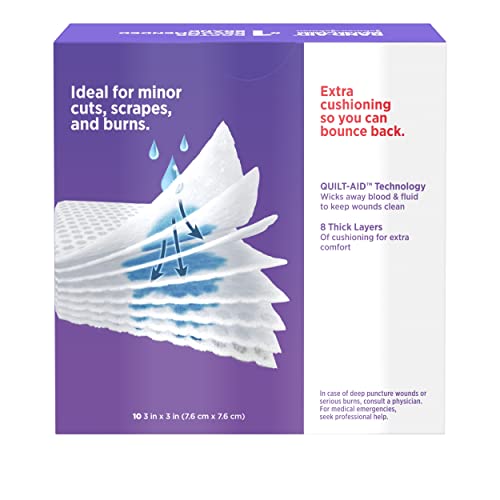 Cushion Care Non-Stick Gauze Pads - 3x3 Inch, 10 Count (Pack of 2)