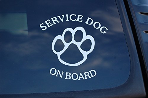 Service Dog On Board Vinyl Decal - 4x4 Inch Teal K9 Caution Sticker