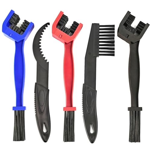 5-Piece Bicycle Chain Cleaning Tool Set - Easy Maintenance Brushes