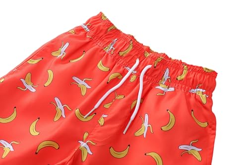 Boys Swim Trunks - Toddler Broad Swim Shorts with UPF50+ Protection - Bananas, 3-4T