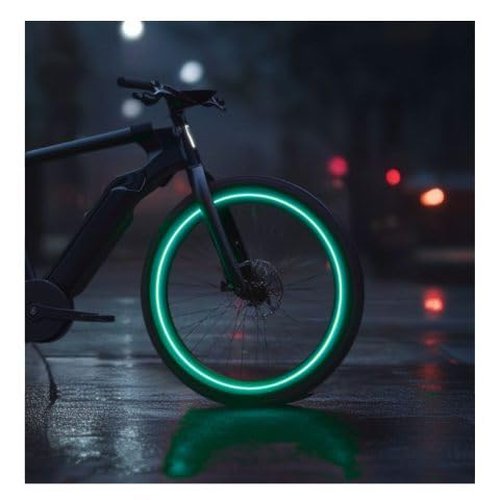 customTAYLOR33 Green High Intensity Grade Reflective Copyrighted Safety Rim Tapes - (Must Select Your Rim Size) (14" (TIRE Size, for Small Bicycles/eBikes))