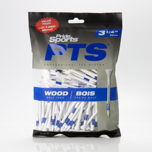 Wood Golf Tees - 135 Count, 3-1/4 Inch, PTS Design