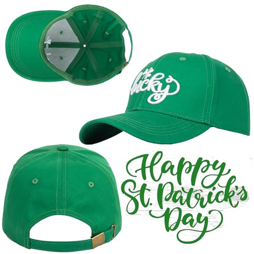 St. Patrick's Day Adjustable Cotton Baseball Cap - Green Clover