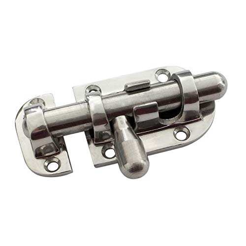 Keihui 2-3/8 Inch Marine Stainless Steel Locker Latch Slide Bolt - Durable Boat Window & Door Hardware