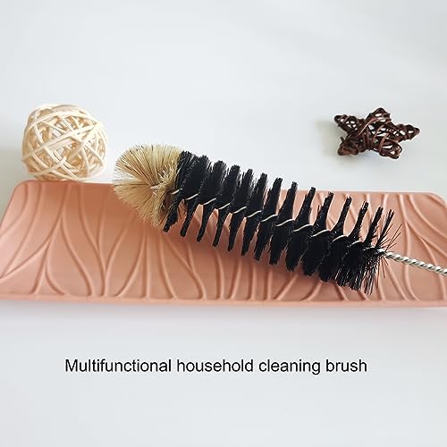 Long Handle Bottle Brush Set - 16" Cleaning Brushes, 2 Pack - Black