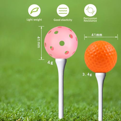 20-Pack Colored Plastic Golf Balls - 41mm Durable Practice Balls