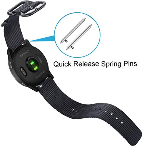 Soft Nylon Replacement Watch Band for Garmin Venu SQ Music - Black