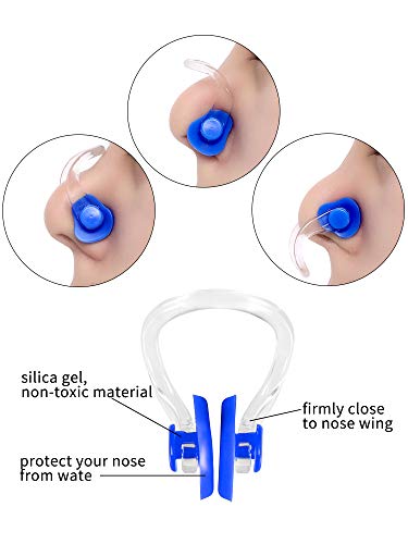 Silicone Swimming Nose Clips - 6 Pcs for Kids & Adults