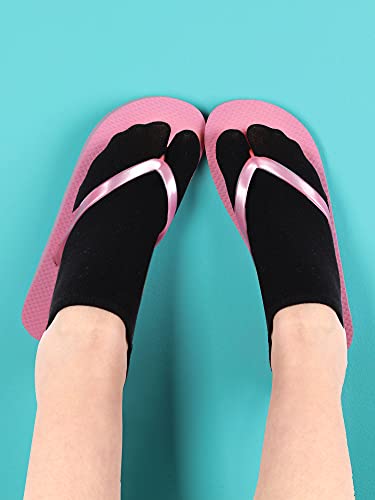 4 Pairs Split Toe Ankle Socks - Flip Flop Tabi Design