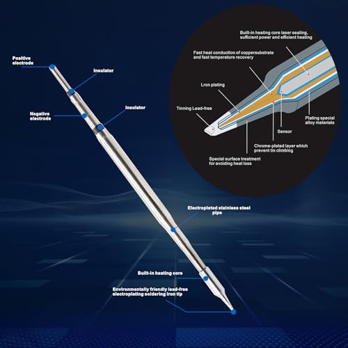 3PCS Soldering Iron Tips,C210-I IS K Replacement for C210-018 002 020, Constant Temperature, Compatible with JBC Soldering Station