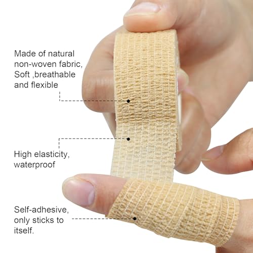Self-Adhesive Elastic Bandage Wrap - 10PCS 1in x 14.7ft Blue