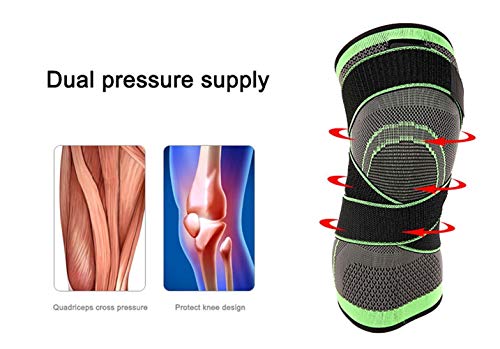 Compression Knee Brace for Pain Relief - Green Medium