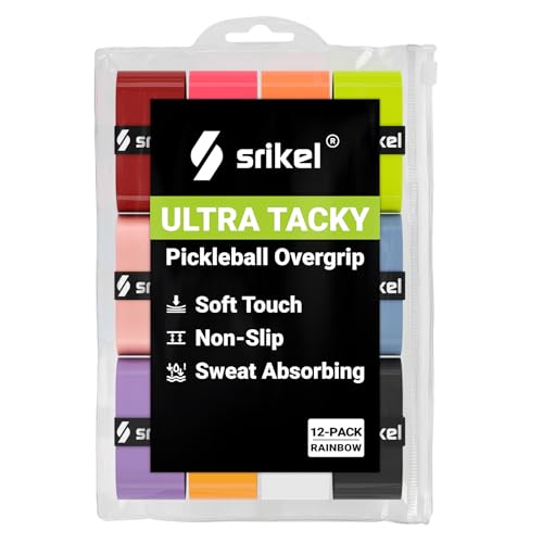 Pickleball Paddle Overgrip Tape - Rainbow - 12 Pack