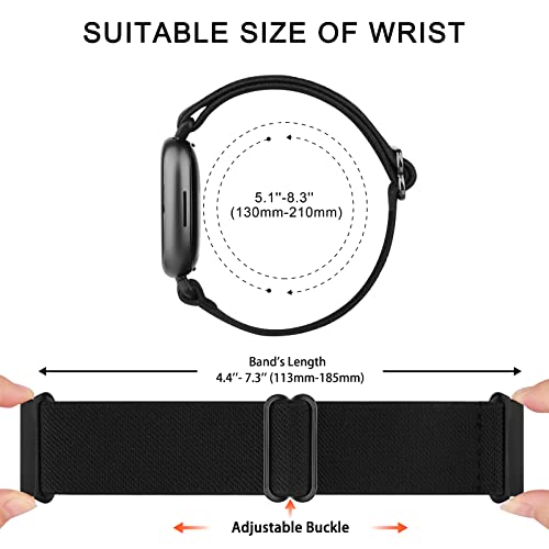 Elastic Nylon Watch Band for Versa 4, Versa 3, Sense 2 - Leopard