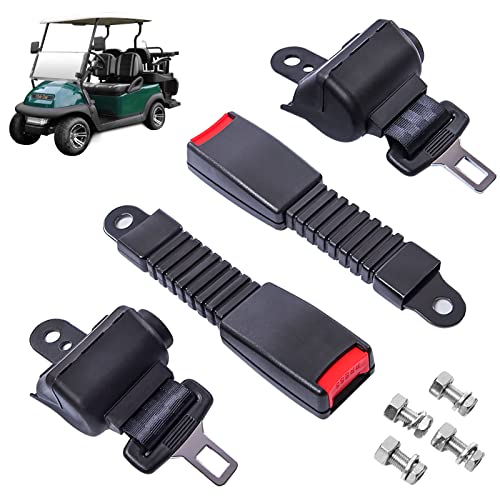 Universal Golf Cart Seat Belts Retractable 2-Pack for EZGO, Club Car, Yamaha, UTV