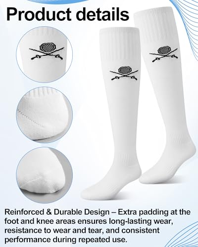Knee High Fencing Socks - 3 Pairs for Men, Cotton Protective Gear