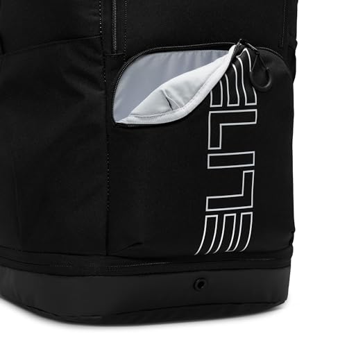 Varsity Elite Backpack - Expandable Side Pocket - Black/Silver
