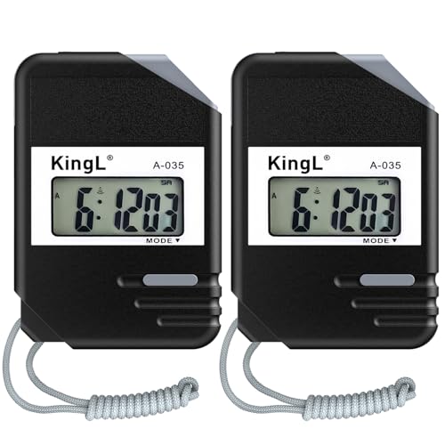 KingL 2 Pack Digital Stopwatch Timer with Large Display Waterproof For Sports & Training