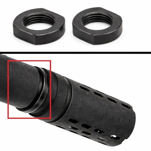 5/8-24 Black Steel Jam Nut - 2 Pieces for Muzzle Brake