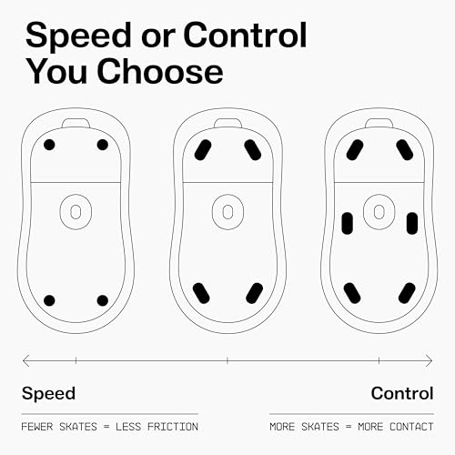 Wallhack UHMW-PE Dot Silent Mouse Skates - Black, Universal Fit, Noise-Reducing