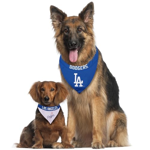 MLB Los Angeles Dodgers Reversible Pet Bandana, Small/Medium