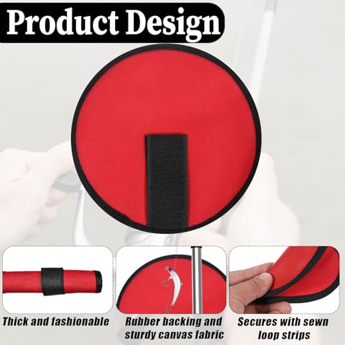 Fishing Lure Wraps - 6 Pack 5.9 Inch Hook Covers for Rod Protection