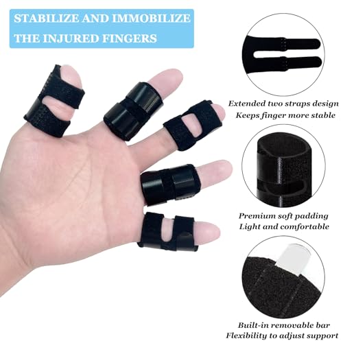 Thumb Finger Splints - 2 Pcs Trigger Finger Brace for Pain Relief