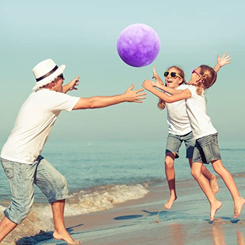 3 Pcs 9-Inch Inflatable Playground Balls Set with Pump - Blue, Green, Purple