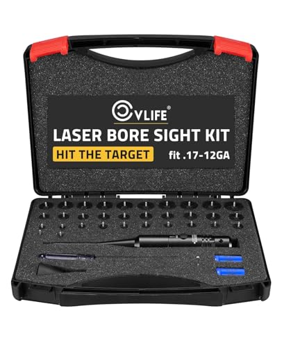 Laser Bore Sight Kit with 32 Adapters for 0.17 to 12GA Calibers