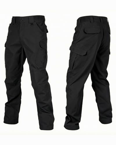 HOMUG Men's Tactical Work Pants 32W x 34L Black Construction Gear