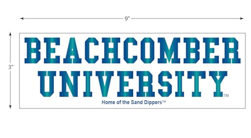 Beachcomber University Logo Stickers - Classic Rectangular