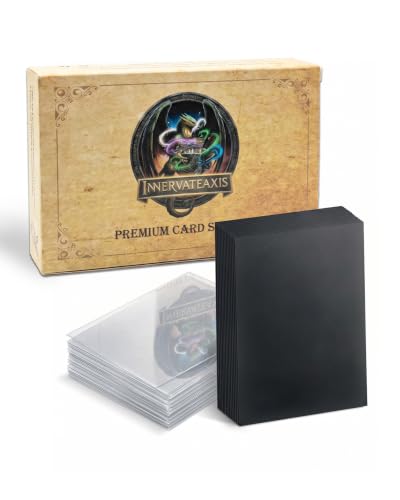 InnervateAxis Black Outer + Inner Card Sleeves Bundle (200 Count) 66.5×92.5mm Outer 64×89mm Inner