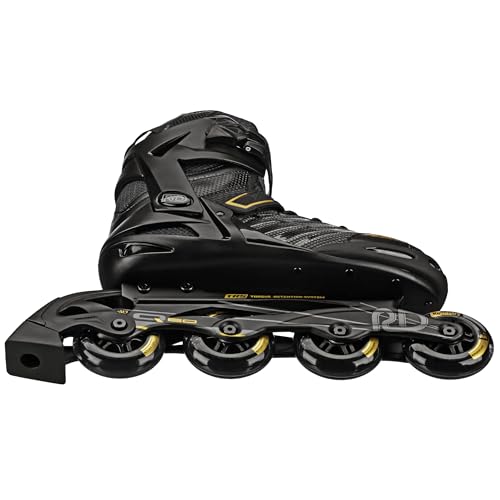 Roller Derby AERIO Q-60 Men's Inline Skates, Black/Gold, Size 12