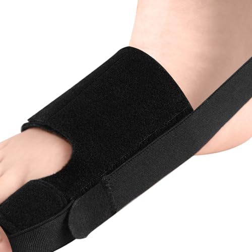 2 Pcs Bunion Corrector for Women & Men - Big Toe Straightener with Splint (Black-Medium) for Hallux Valgus Pain Relief