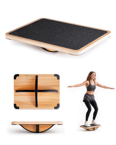 StrongTek Wooden Balance Board - Advanced 360° Wobble Version