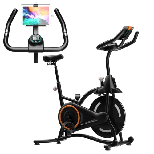 Compact Indoor Exercise Bike with Heart Rate Sensor & App Sync