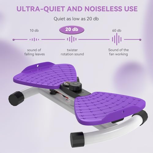Adjustable Waist Twister Machine for Home Gym - Purple