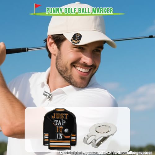 Happy Gilmore Golf Ball Marker with Hat Clip - Metal Design