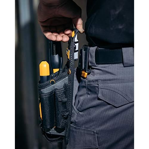 ToughBuilt - Technician 10 Pocket Pouch (Medium) - 14 Pockets & Loop, 3 Adjustable Holster, 6 Snug-fit Screwdrivers, Accessories, Secure Multi-Tool Holder - (TB-CT-36-M10)
