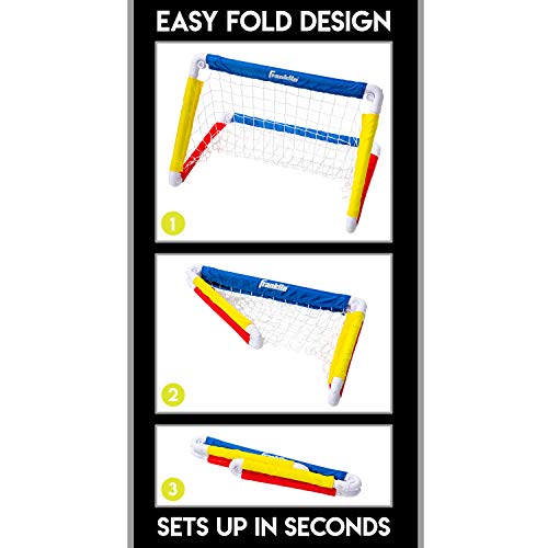 Kids Soccer Goal Set with Ball & Pump - 24" x 16" - Red/Blue/Yellow