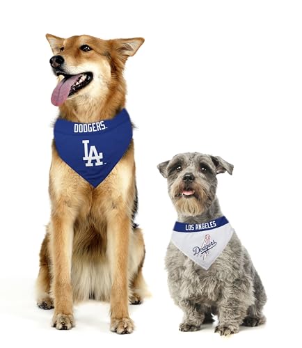 MLB Los Angeles Dodgers Reversible Pet Bandana, Small/Medium