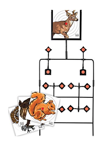 Multi-Shot Air Gun Spinning Target - Includes 80 Paper Targets - One Size