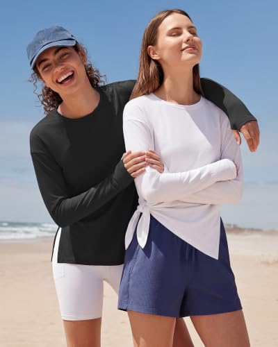 G4Free Lightbreeze Women's UPF 50+ Sun Shirt Medium Black Long Sleeve Workout