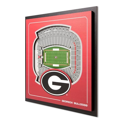 3D Wall Art Replica of Georgia Bulldogs Stadium - Detailed Indoor Decor