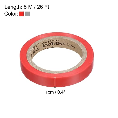 Racket Grip Finishing Tape - PVC Tennis Racket Tape - Red & Grey