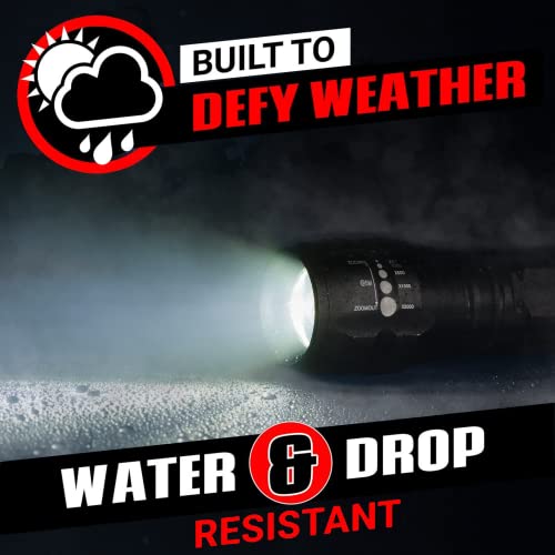GearLight LED Tactical Flashlight S1000 with Batteries Included, Bright, Zoomable, 5 Modes, Compact for Camping & Emergency