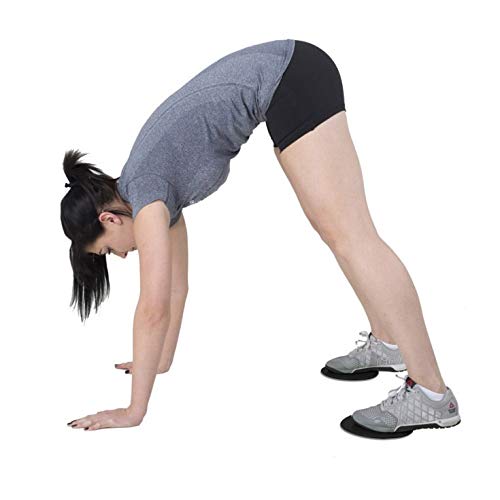 Core Sliders for Ab Workouts - Dual Sided - Jet Black