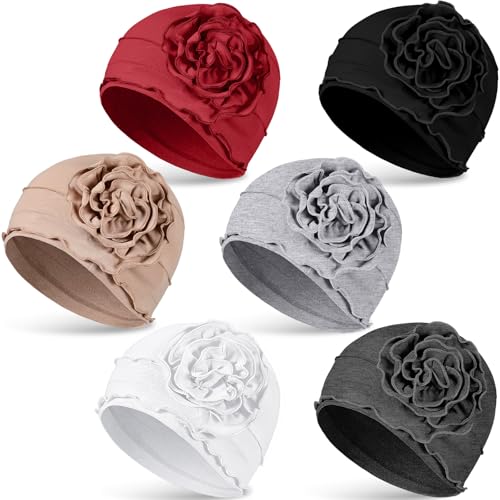 JenPen 6 Pack Cotton Chemo Headwear for Women Turban Beanie - Classic Color