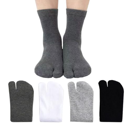 Elastic Cotton Tabi Flip Flop Socks - Pack of 4, One Size