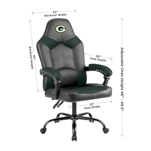 Oversized Office Chair - Green Bay Packers - Black